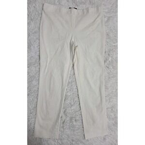 Ann Taylor Womens White Straight Leg‎ Capri Office Pants size 6 Workwear Preppy